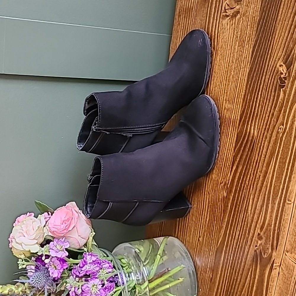 A New Day Black Suede Booties